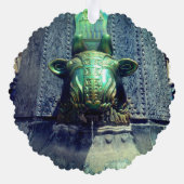 bull's head fountain ornament karte (Rückseite)