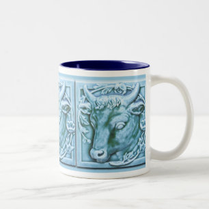 Bull's Head Majolica Inspiriert Art Kaffee Tasse