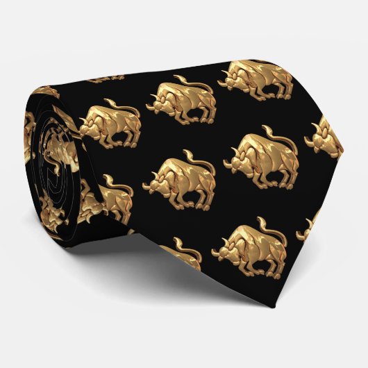 Bulls Team Mascot Fußball Necktie Krawatte (Gerollt)