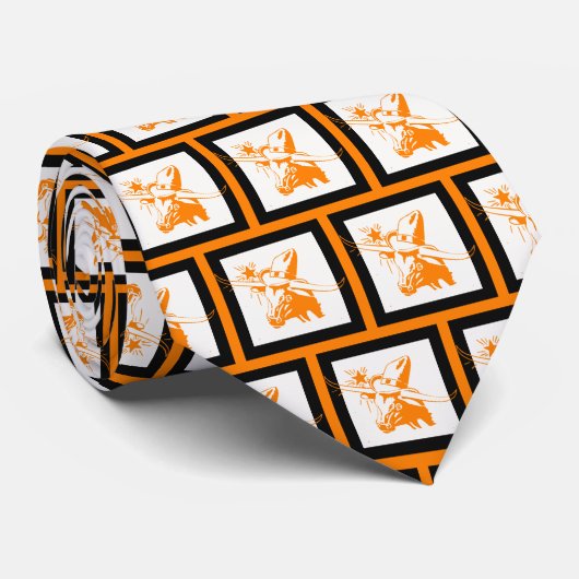 Bulls Team Mascot Fußball Necktie Krawatte (Gerollt)