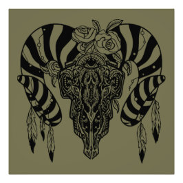 Bullschädel Fotodruck