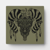 Bullschädel Fotoplatte (Vorderseite)