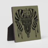 Bullschädel Fotoplatte (Vorderseite)