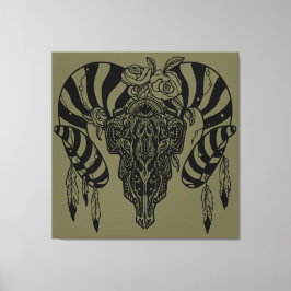 Bullschädel Leinwanddruck