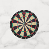 Bullseye auf einem Dartboard, Konfetti (Klein Vorderseite)