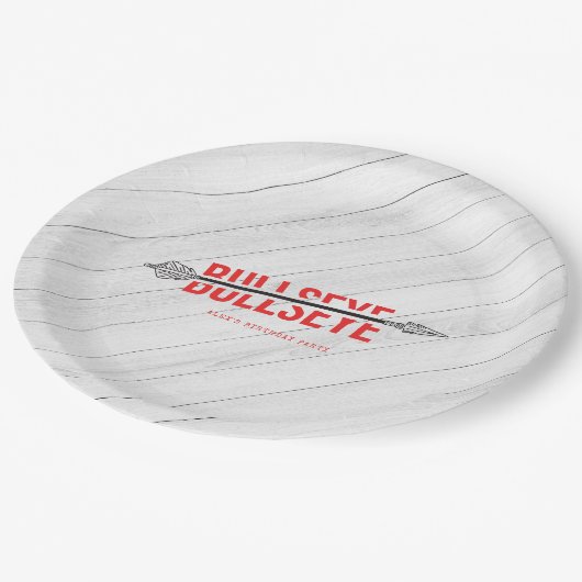Bullseye Bow & Arrow Archery Tween Party Pappteller (Schrägansicht)