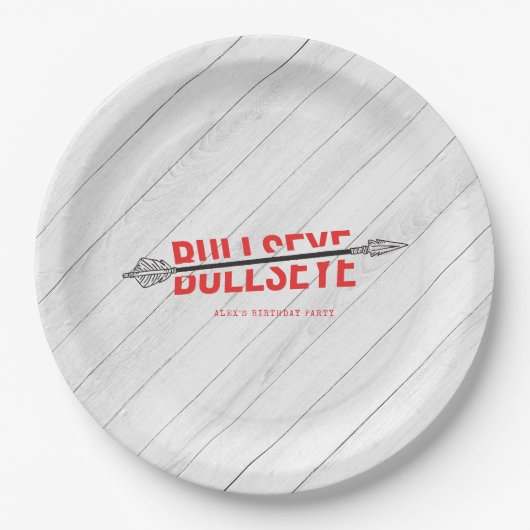 Bullseye Bow & Arrow Archery Tween Party Pappteller (Vorderseite)