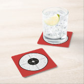 Bullseye Circle Red - Square Untersetzer (Vor Ort)