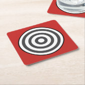 Bullseye Circle - Square Untersetzer (angewinkelt)