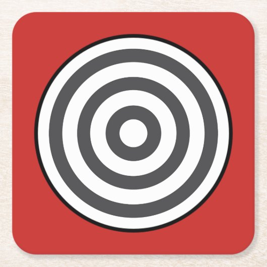 Bullseye Circle - Square Untersetzer (Vorderseite)