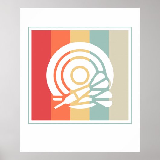 Bullseye Dart Board Dartboard Target Poster (Vorne)