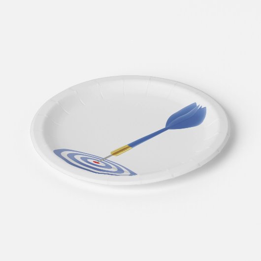 Bullseye Dart Pappteller (Schrägansicht)