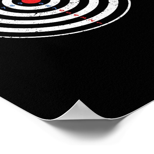 Bullseye dartboard target poster (Ecke)