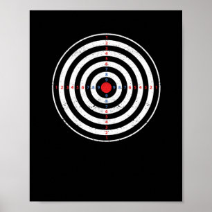 Bullseye dartboard target poster