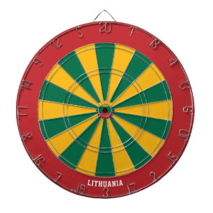 Bullseye der litauischen Flagge Dartscheibe