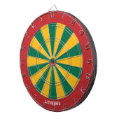 Bullseye der litauischen Flagge Dartscheibe (Vorderseite rechts)