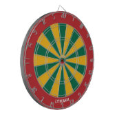 Bullseye der litauischen Flagge Dartscheibe (Vorderseite Links)