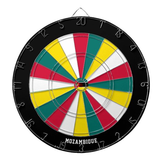 Bullseye der mosambikanischen Flagge Dartscheibe (vorne)