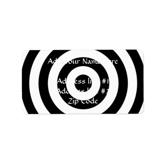 Bullseye Design Adressaufkleber (Vorne)
