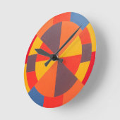 Bullseye Design Modern Orange Round Clock Runde Wanduhr (Winkel)