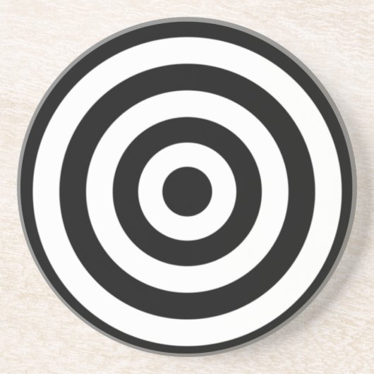 Bullseye Design Sandstein Untersetzer (Vorne)