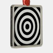 Bullseye Design Silbernes Ornament (Rechts)