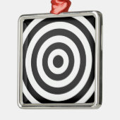 Bullseye Design Silbernes Ornament (Links)
