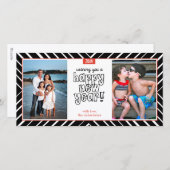 Bullseye für neues Jahr 1 Feiertagskarte (Vorne/Hinten)