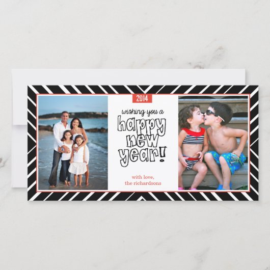 Bullseye für neues Jahr 1 Feiertagskarte (Vorderseite)