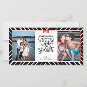 Bullseye für neues Jahr 1 Feiertagskarte