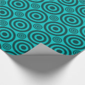 Bullseye-Geschenk Wrap-Two-Toned Aquamarin Geschenkpapier (Ecke)