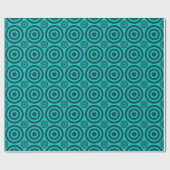 Bullseye-Geschenk Wrap-Two-Toned Aquamarin Geschenkpapier (Flach)