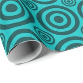 Bullseye-Geschenk Wrap-Two-Toned Aquamarin Geschenkpapier (Rolleneckpunkt)