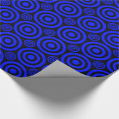 Bullseye-Gift Wrap-Blue-Black Geschenkpapier (Ecke)