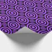 Bullseye-Gift Wrap-Lila-Black Geschenkpapier (Ecke)