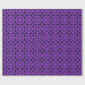 Bullseye-Gift Wrap-Lila-Black Geschenkpapier (Flach)
