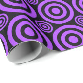 Bullseye-Gift Wrap-Lila-Black Geschenkpapier (Rolleneckpunkt)