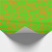 Bullseye-Gift Wrap-Orange-Neon Geschenkpapier (Ecke)