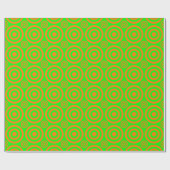 Bullseye-Gift Wrap-Orange-Neon Geschenkpapier (Flach)
