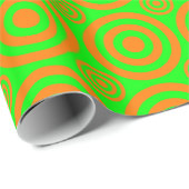 Bullseye-Gift Wrap-Orange-Neon Geschenkpapier (Rolleneckpunkt)