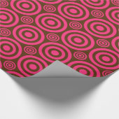 Bullseye-Gift Wrap-Pink-Brown Geschenkpapier (Ecke)