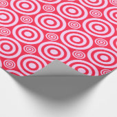 Bullseye-Gift Wrap-Pink-White Geschenkpapier (Ecke)