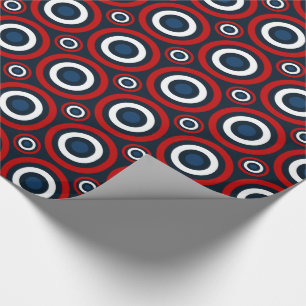 Bullseye-Gift Wrap-Red, White, Blue 2 Geschenkpapier