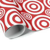 Bullseye-Gift Wrap-Red-White Geschenkpapier (Rolleneckpunkt)