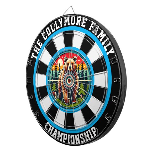 Bullseye Grizzle in Forest Art Dartscheibe (Vorderseite rechts)