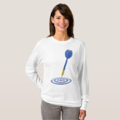 Bullseye Hit Blue Dart on Target T-Shirt (Vorne ganz)