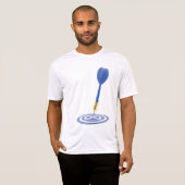 Bullseye Hit Blue Dart on Target T-Shirt (Vorne ganz)