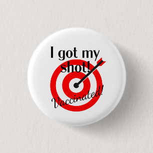 Bullseye - Ich habe meinen Schuss Got... geimpft! Button
