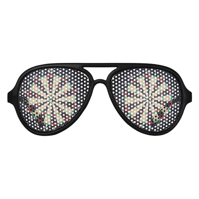 Bullseye im Dartboard, Sonnenbrille (Vorderseite)