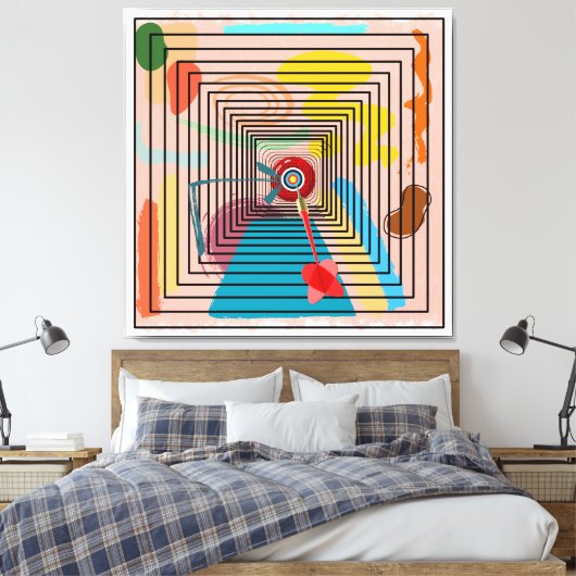 Bullseye Leinwanddruck (Insitu (Schlafzimmer))